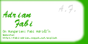 adrian fabi business card